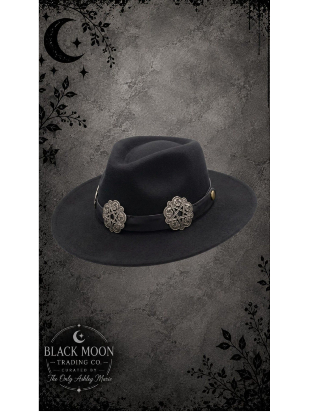 Killstar Black Wide Brim Hat
